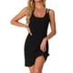 thumbnail image 1 of INSPIRE CHIC Vestido de dormir sin mangas para mujer, camiseta de noche de punto acanalado, camisón, batas de noche XL negro, 1 of 6