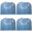 Blue 4PCS, variant on Adult Bib Blue Cloth Elderly Towel Soft And Comfortable Adult Eating Bib Can Be, 30x18 inch, Blue 3PCS