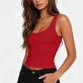 thumbnail image 5 of Aboser Womens Open Back Tank Tops Summer Y2k Crop Top Ribbed Knit Basic Shirt Slim Fit Square Neck Camisoles Cozy Soft Sleeveless Tanks, 5 of 8
