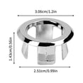 thumbnail image 3 of Matsuzay 6 piezas de anillos de cubierta de desbordamiento de fregadero de oficina tapa de inserción de orificio de lavabo de baño Accesorios de baño hueco plano, 3 of 6