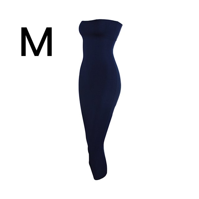 Vestido de tubo con cuello barco para mujer Vestido de verano sin mangas de color sólido, azul oscuro, M Vogacara AP1097-17B