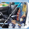 thumbnail image 3 of KUIFORTI Waterproof Car Seat Towel Cover, Non-Slip Washable Front Seat Cover for Gym Workout Swimming Hiking, Patriotic Eagle Print, Universal Fit for Cars SUVs Trucks, 3 of 7