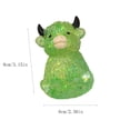 thumbnail image 3 of Cute Highland Cow Stress Ball Big Horns Fidget Toy Slow Rising Silicone Sensory Fidget for Desk Office Stress Relief Green Gift, 3 of 6