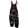 thumbnail image 3 of SELONE American Flag Rompers for Women Dressy Plus Size with Pockets Holiday Wear Black 2XL, 3 of 3
