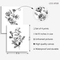 thumbnail image 3 of Abstract Botanical Wall Art Decor, Set of 4 Black and White Herb Flowers Canvas Print Pictures Modern Minimalist Artwork for Living Room Bedroom Bathroom Decoration Gifts, Unframed 8x10 Inches, 3 of 6