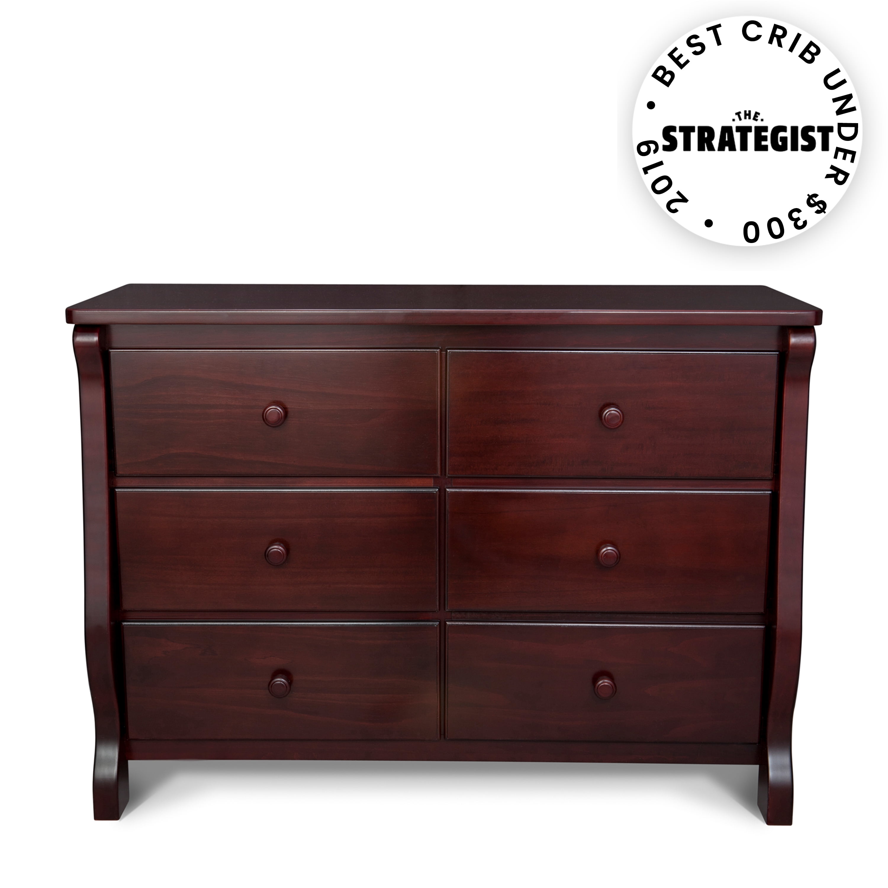 Delta Children Universal 6 Drawer Dresser, Greenguard Gold Certified, Espresso Cherry