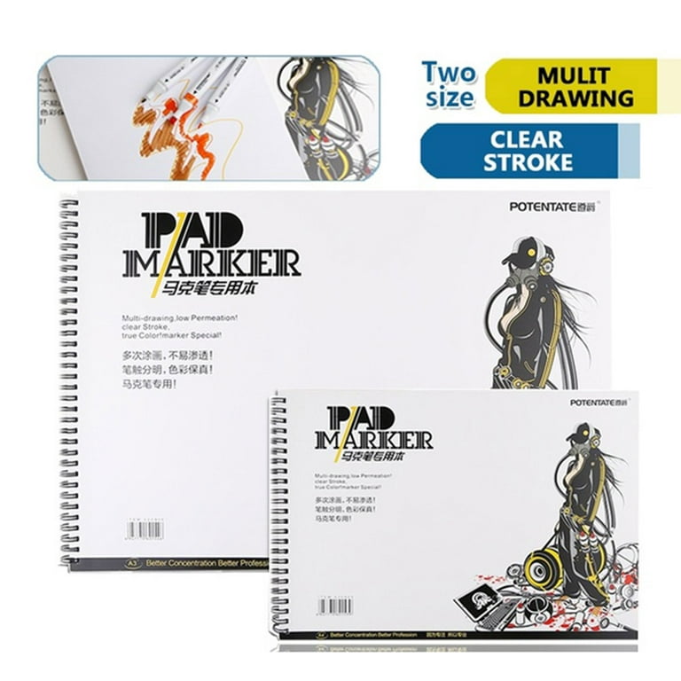 A3/A4/A5 30 Sheets Marker Pad for Marker Painting Marker Book For
