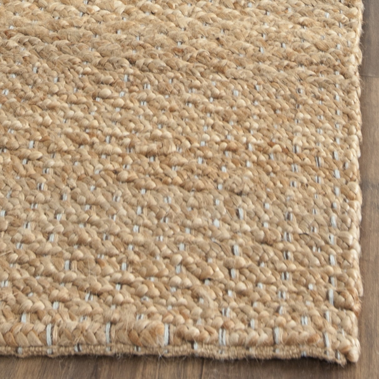 SAFAVIEH Natural Fiber Garrett Braided Jute Area Rug, Natural, 6' x 9'