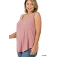 thumbnail image 3 of Zenana Women & Plus Relaxed Fit Scoop Neck Sleeveless Round Hem Blouse Tank Top, 3 of 5
