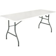 Cosco Products Centerfold Folding Table, 6-Feet, White Specked Pewter