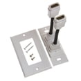thumbnail image 2 of CMPLE HDMI Wall Plate Dual-Port White Wall Plate 4” Rear Extension Cable, 2-Port HDMI Insert (4K UHD, ARC, and Ethernet, 2 of 3
