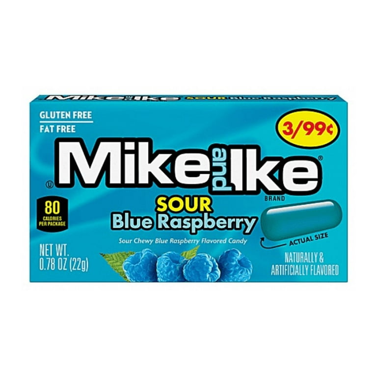 Variety Pack Mike and Ike Candy Assortment, Sour Blue Raspberry