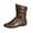 Brown, variant on Flat Ankle Boots Women's Slouch Boots Low Heel Fall Slouchy Boots