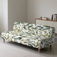 thumbnail image 4 of SCRAWLGOD Leaf Print Sofa Cover Armless Couch Cover for 3 Cushion Couch Washable Anti Wrinkle Furniture Protector Soft Sofa Slipcover with Elastic Bottom for Dogs, 4 of 9