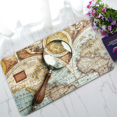 - YKCG Ancient World Map Doormat Indoor/Outdoor/Bathroom Doormat 30x18 inches