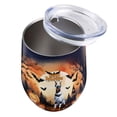 thumbnail image 3 of Mummy Doberman Pinscher Happy Halloween with Pumpkins Bats Spooky Fun 12oz Stainless Steel Wine Tumbler Insulated Cup with Lid Doberman Dog Lover Gifts - 00019, 3 of 5