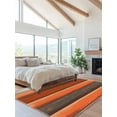 thumbnail image 2 of Coastal Style Area Rug for Bedroom 4x6 Ft Vintage Orange Brown Stripes Wood Grain Super Soft fuzzy Throw Rug Non-Slip Fluffy Plush Indoor Floor Carpet for Living Room Nursery Home Decor, 2 of 8