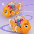 thumbnail image 6 of Transparent Electric Gear Gold Fish Toddler Toys with Music & Lights. Bump and Go Technology. Perfect for Babies Tummy Time, Educational STEM Gear Toys for Boys and Girls Ages 3 and Up, 6 of 8