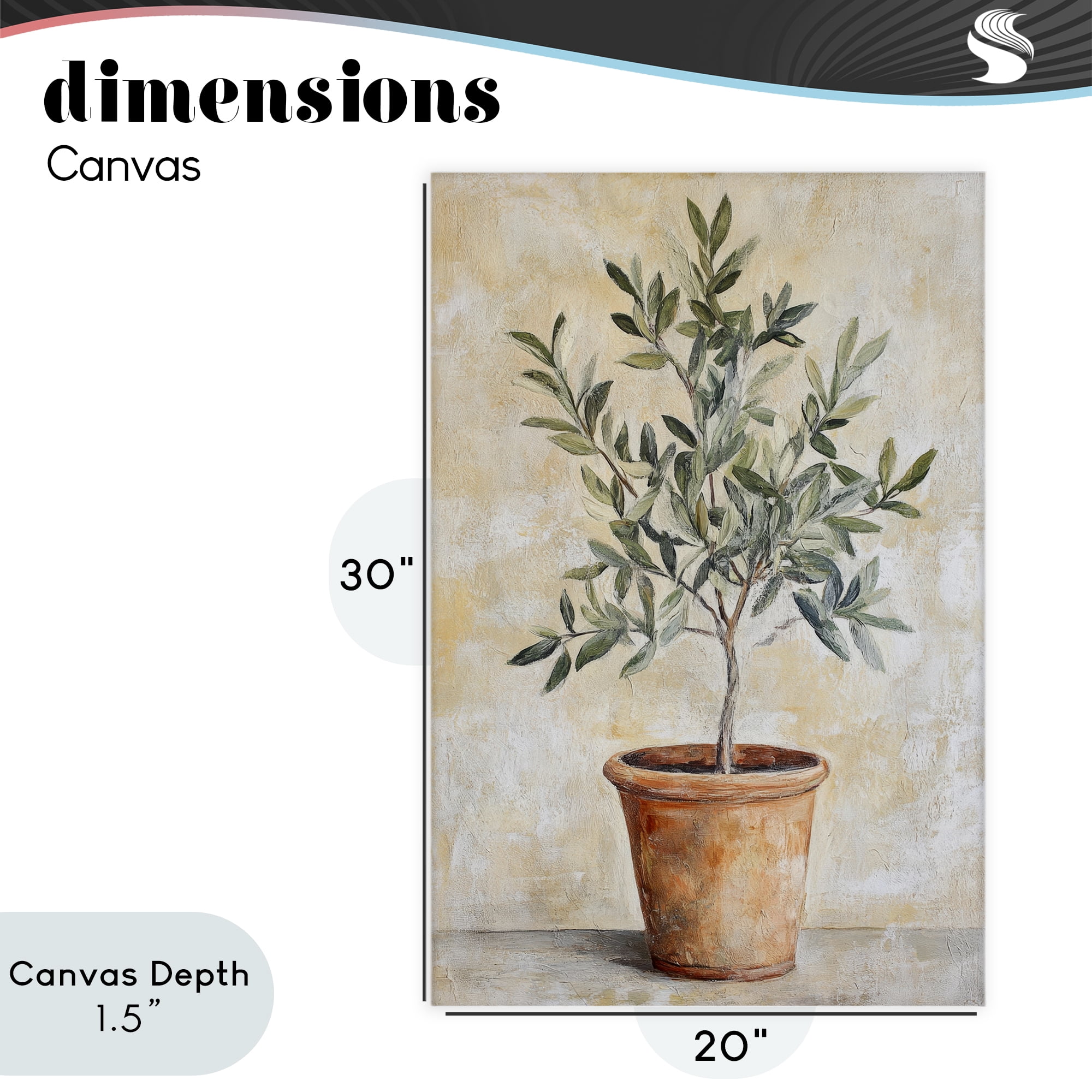 Stupell Industries House Plant in Terracotta Canvas Wall Art, design by Petal Prints Design