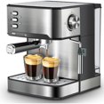 thumbnail image 4 of TENGDA 20 Bar Espresso Machine Silver Stainless Steel Coffee Maker with Milk Frother Single Double Shot & ESE Pod Compatible for Home Latte Cappuccino Making, 4 of 10