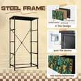 thumbnail image 4 of Beach Dresser for Bedroom with 4 Storage Drawers Drink Bar Decor Tropical Flowers Palm Wooden Carved Dressers Chest of Drawers Steel Framed Fabric Closet Organizers for Entryway Beach Lover Gifts, 4 of 8
