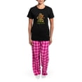 thumbnail image 4 of CafePress - Ireland Golden Irish Harp Women's Dark Pajamas - Women's Short Sleeve Print T-Shirt and Pants Dark Cotton Pajama Set, 4 of 7
