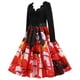 thumbnail image 4 of Vestidos de Navidad Para Mujer Vestido de Fiesta Vintage Con Estampado de Cuello en V de Manga Larga Odeerbi  ODB209180, 4 of 9