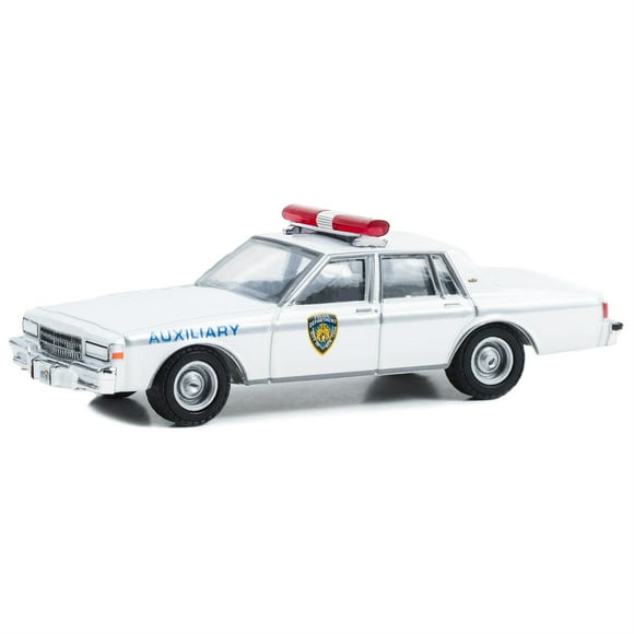 1989 Chevrolet Caprice "New Police Department (NYPD)" White with NYPD Squad Number Decal Sheet "Hobby Exclusive" Series 1/64 Diecast Model Car by Greenlight