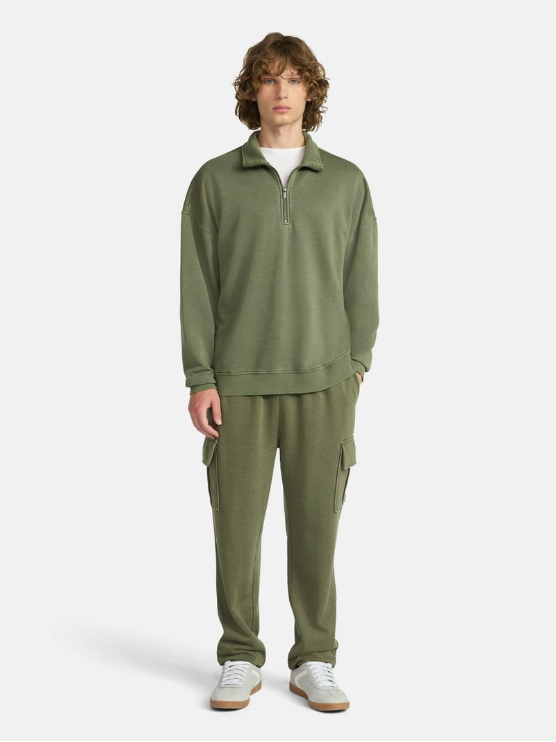 No Boundaries Oversized Quarter Zip Pullover with Long Sleeves