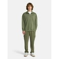 thumbnail image 2 of No Boundaries Oversized Quarter Zip Pullover with Long Sleeves, Men's & Big Men's, 2 of 2
