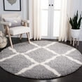 thumbnail image 3 of SAFAVIEH Dallas Logan Geometric Shag Runner Rug, Grey/Ivory, 2'3" x 8', 3 of 10
