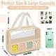 thumbnail image 2 of Bolsa de maquillaje izuzta Preppy Clear Baby impermeable de nailon beige, 2 of 9