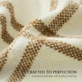 thumbnail image 3 of EVERGRACE Plaid Chenille Throw Blanket for Couch, Super Soft Cozy Decorative Windowpane Grid Plaid Throw with Tassels, Lightweight Chenille Knit Throw for Bed Sofa Gift, Cream & Beige 60"x80", 3 of 8