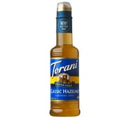 Torani Sugar Free Classic Hazelnut Syrup, Zero Calorie, Authentic Coffeehouse Bottled Syrup, 12.7 oz
