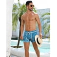 thumbnail image 4 of COOFANDY Men's Tight Swim Trunk Basic Bathing Suit Lightweight Square Leg Boxer Swim Briefs with Liner, 4 of 6