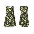 thumbnail image 7 of Naloa Sunflowers Print Women's Summer Spring Casual Beach Sundress,Vacation Sleeveless Tank Crewneck Loose Dresses, 7 of 7