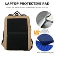 thumbnail image 3 of Smicure Travel carry on Backpack Laptop Business 17.5 Inch Business Anti Theft Slim Sturdy College School Computer Bag.Beige, 3 of 9
