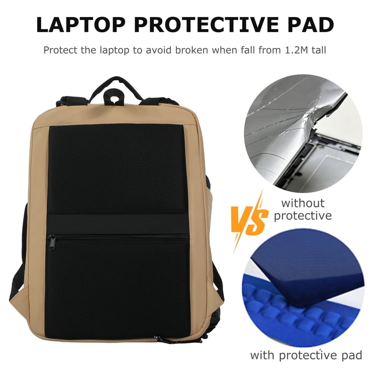 backpack with good laptop protection Hap Tim 15.6/14/13.3 Inch Laptop Bag Travel Backpack for Women/Men Waterproof Computer Bag Large Capacity Bookbag for College/Travel/Business (7651EU), Blue : Electronics easy to clean and designed for comfort The best laptop backpacks for