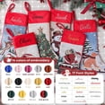 thumbnail image 5 of Personalized Christmas Stockings with Embroidered Name,Soft Velvet with Snowman Jacquard Design Xmas Stockings,18Inches Vintage Stocking for Family & Fireplace Holiday Decor Gift, 5 of 9