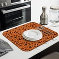 thumbnail image 3 of Halloween Icons Pattern Dish Drying Mat for Kitchen 1 Pack, Ultra Absorbent Microfiber Dishes Drainer Mats,16x18in(41x46cm), 3 of 6