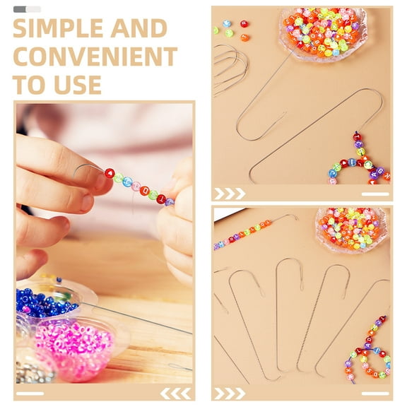 RENACLIPY 4-Piece Beaded Jewelry Craft Tool Set Metal Transparent Beading Accessories for Jewelry Making