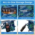 thumbnail image 5 of DKMOCO Backpack Beach Chair Folding Camping Chair for Adults, Portable Outdoor Lounge Chair with Cup Holder for Outside Lawn Patio, Heavy Duty 6-Position Reclining, Leaf Blue-Green, 5 of 9