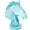 Light Blue Tinted Solid Horse Animals 6" x 10" x 13", variant on 6" x 13" Pink Resin Tinted Horse Sculpture, by DecMode