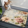 thumbnail image 4 of Farmhouse Pink Floral Bathroom Mats 2x3 FT,Non Slip Small Kitchen Mat,Spring Vintage Botanical Flowers Washable Soft Backed Front Door Throw Rugs Non-Shedding Indoor Outdoor Doormat for Entryway Sink, 4 of 8
