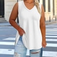 thumbnail image 4 of StSilkitty Loose Tank Tops for Womens Summer Plus Size V Neck Loose Tunic Blouses Summer Solid Color Sleeveless Shirts, 4 of 6