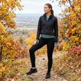 thumbnail image 6 of COUVER Women's High Waisted Fleece Lined Zebra Print Fold Over Leggings Blue One Size, 6 of 6