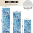 thumbnail image 4 of Blue White Tie Dye Wave Pattern Kitchen Rugs Sets Of 3,Kitchen Runner Rugs Non Skid Washable,Decorative Kitchen Floor Mats for Kitchen,Sink,Laundry,17"x30"+ 17"x47" + 17"x59", 4 of 6