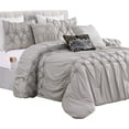 thumbnail image 1 of Mocassi - Ella Bedding Collection, 12PC Comforter Set with Matching Shams, Decorative Pillows, and Sheet Set, King/California King Size, Silver Gray, 1 of 7