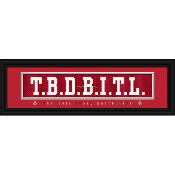 État de l'Ohio Buckeyes Cousu Imprimé Slogan Uniforme - T.B.D.B.I.T.L.