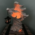 thumbnail image 5 of Ghost Witch Messenger w/ Lantern Ghost Statue Ornament Halloween, 5 of 5